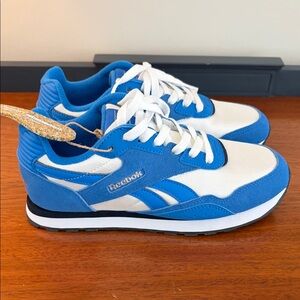ReebokRoyal Blue and White Retro Runner Sneakers - Brand New